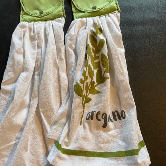 Oregano Herb Kitchen Hanging Dish Towel, Set of 2 - Picture 2 of 2